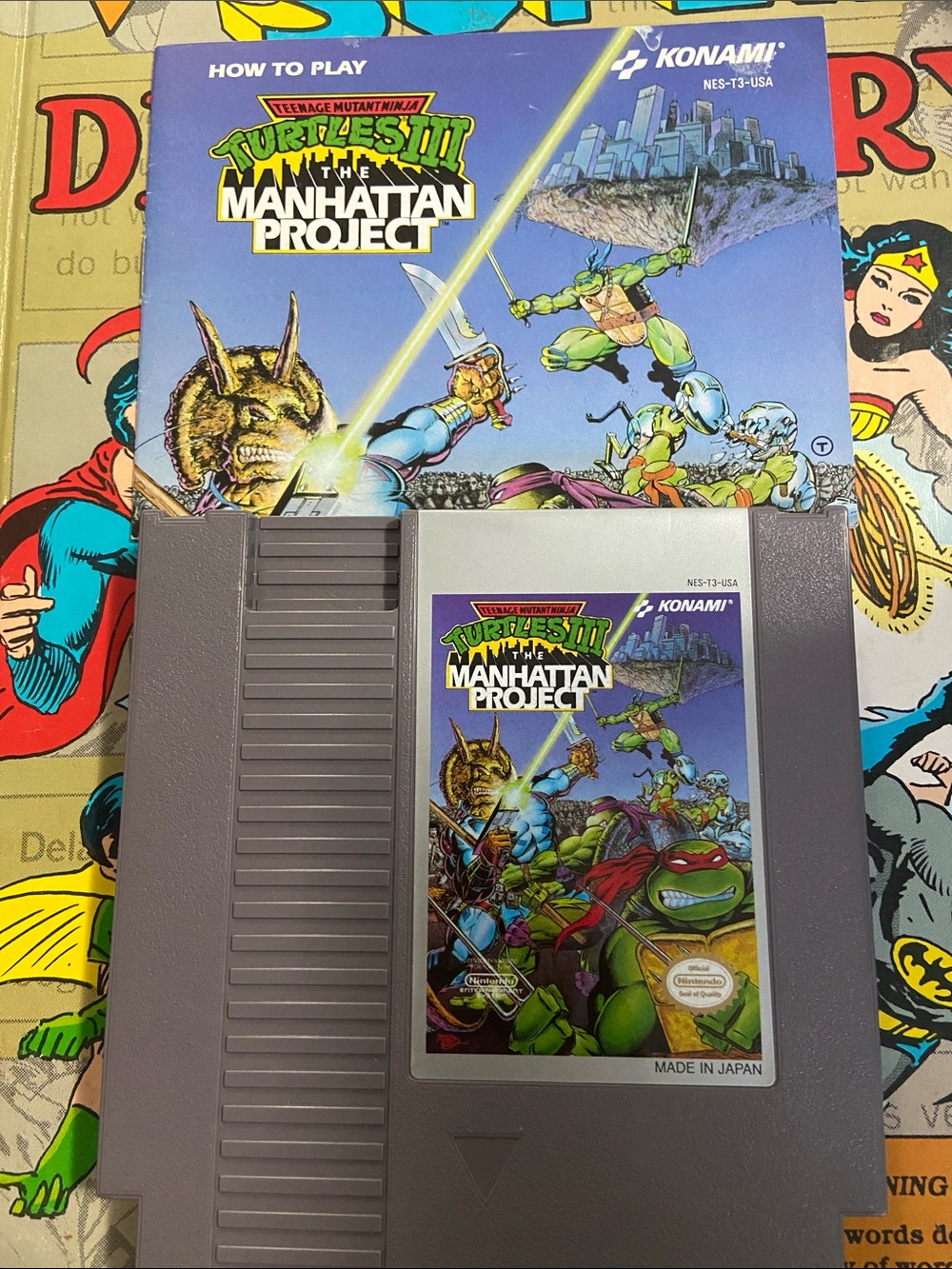 Teenage Mutant Ninja Turtles III Manhattan Project for Nintendo NES w/ Manual!